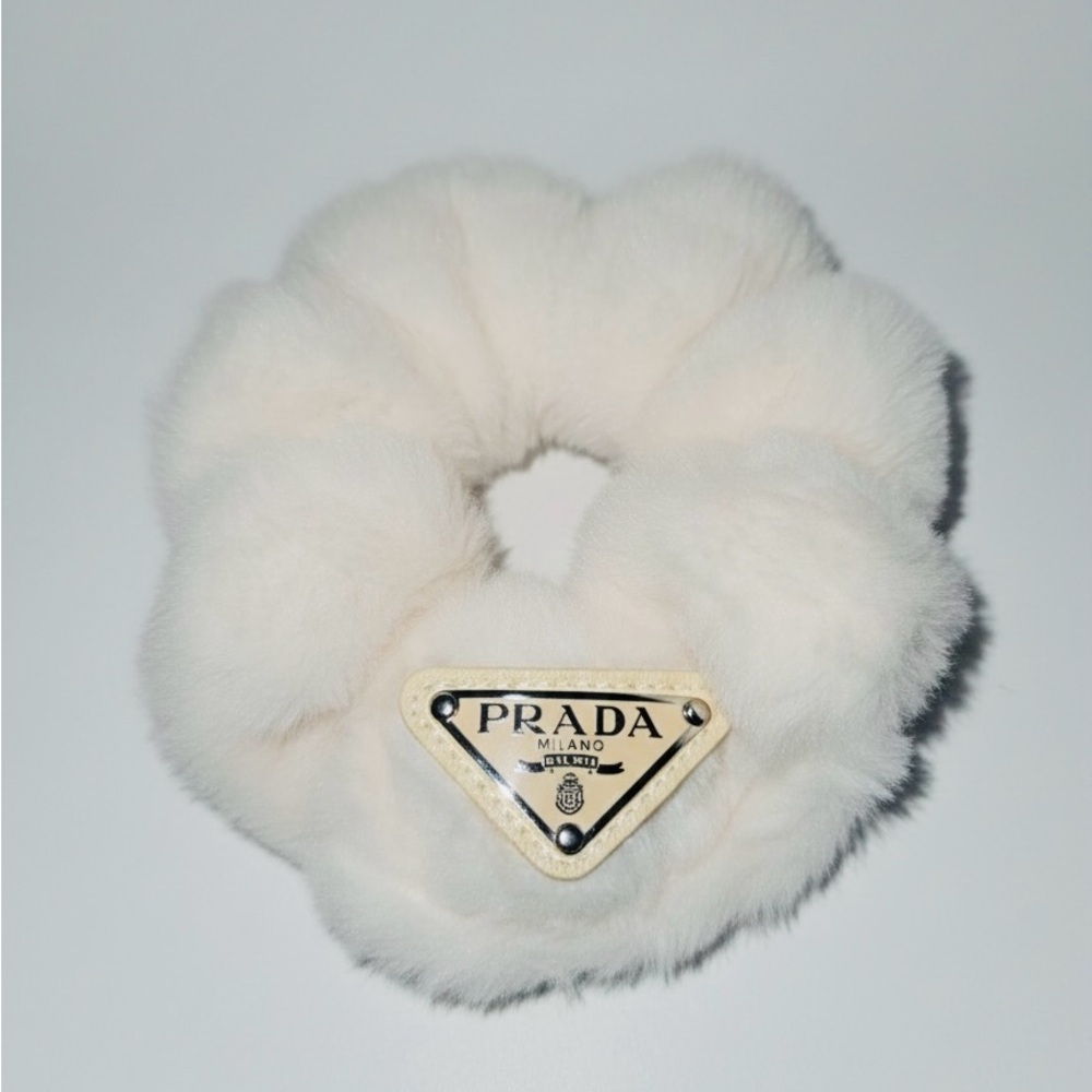 White Furry Soft Hair Scrunchie